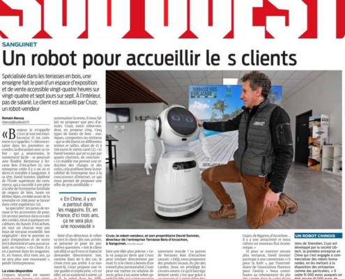 présentation du concept deckibois, article du journal sud ouest