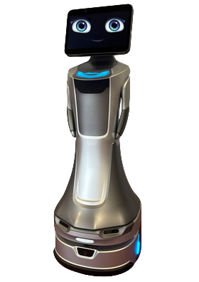 le robot d’accueil decki 2 remplace le robot cruzr et gère seul un showroom de terrasses