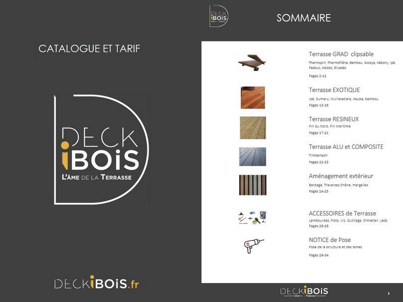 Promotion du nouveau catalogue lames et accessoires de terrasse DECKiBOIS